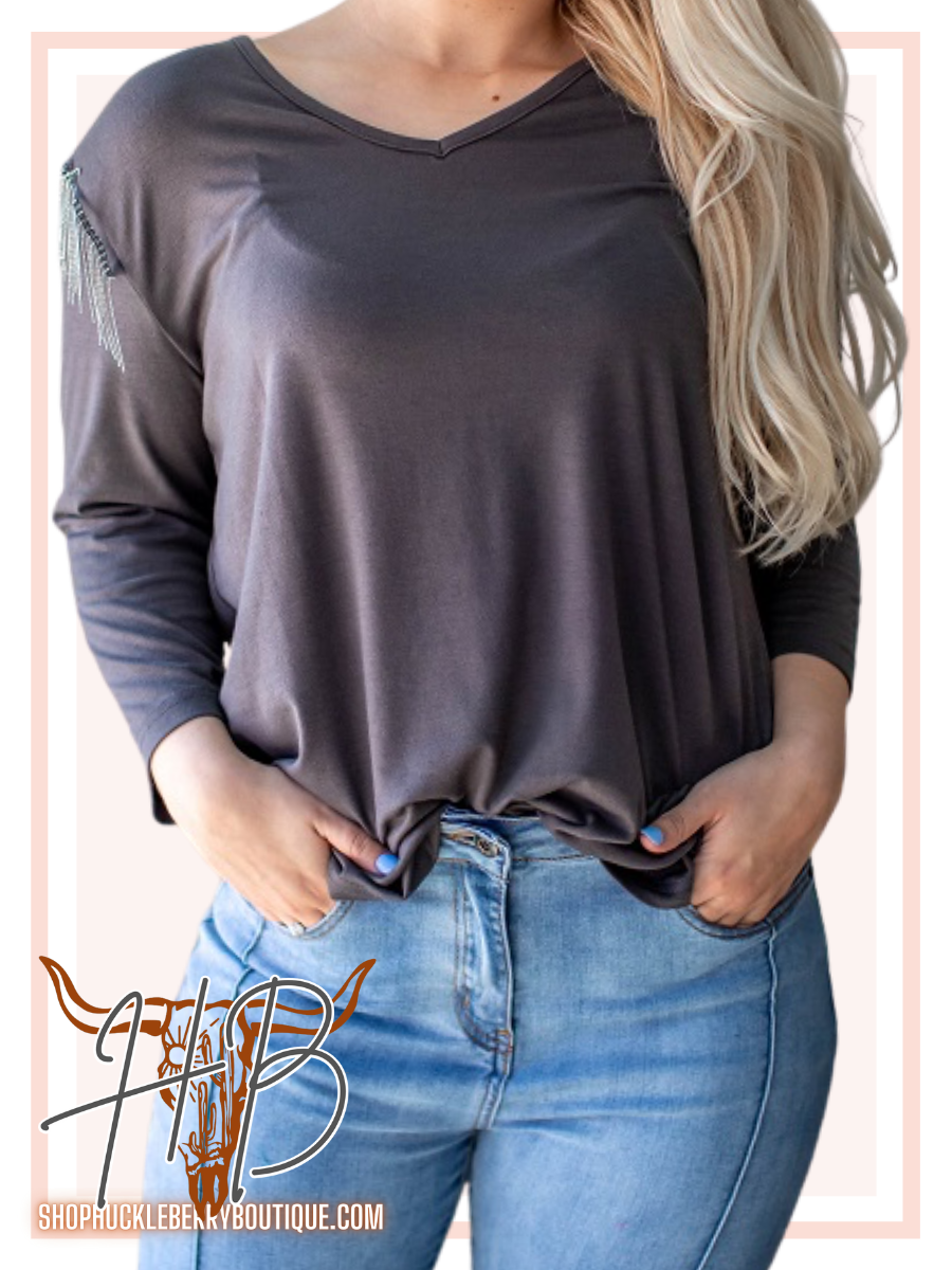 Charcoal Chain Top