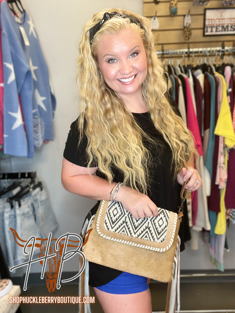 Aztec Fold-Over Crossbody