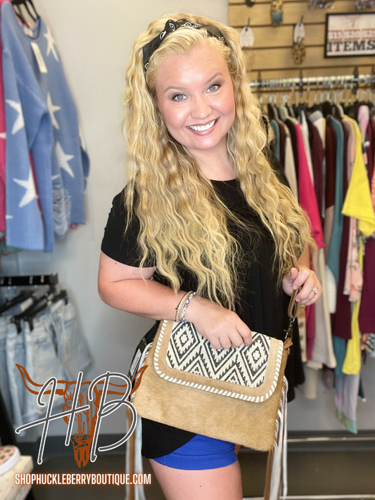 Aztec Fold-Over Crossbody