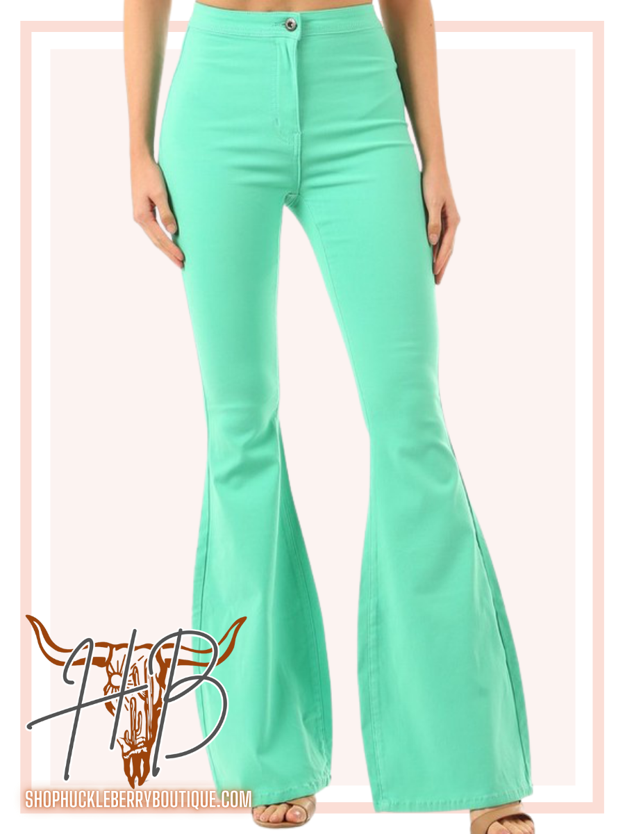 Bold Flares - Minty Turquoise