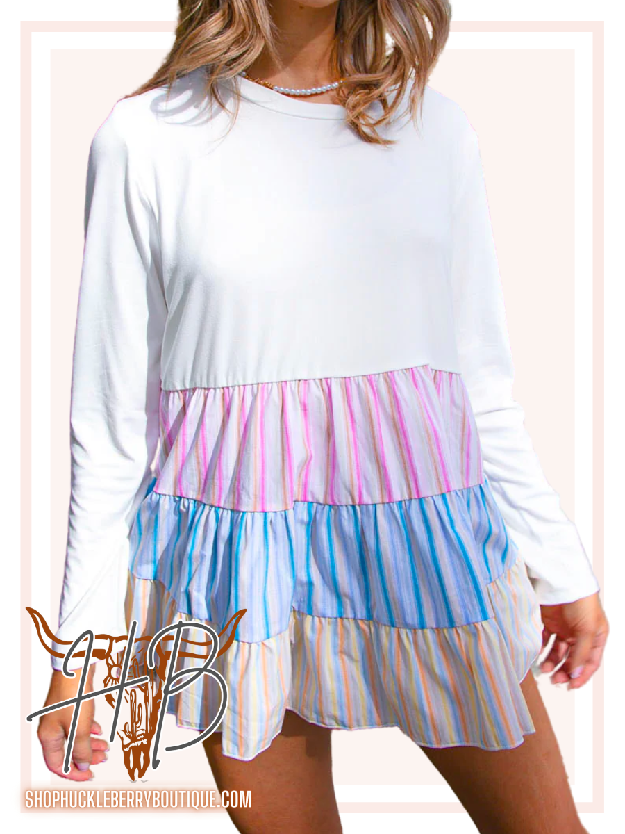 Ivory Tiered Babydoll Top