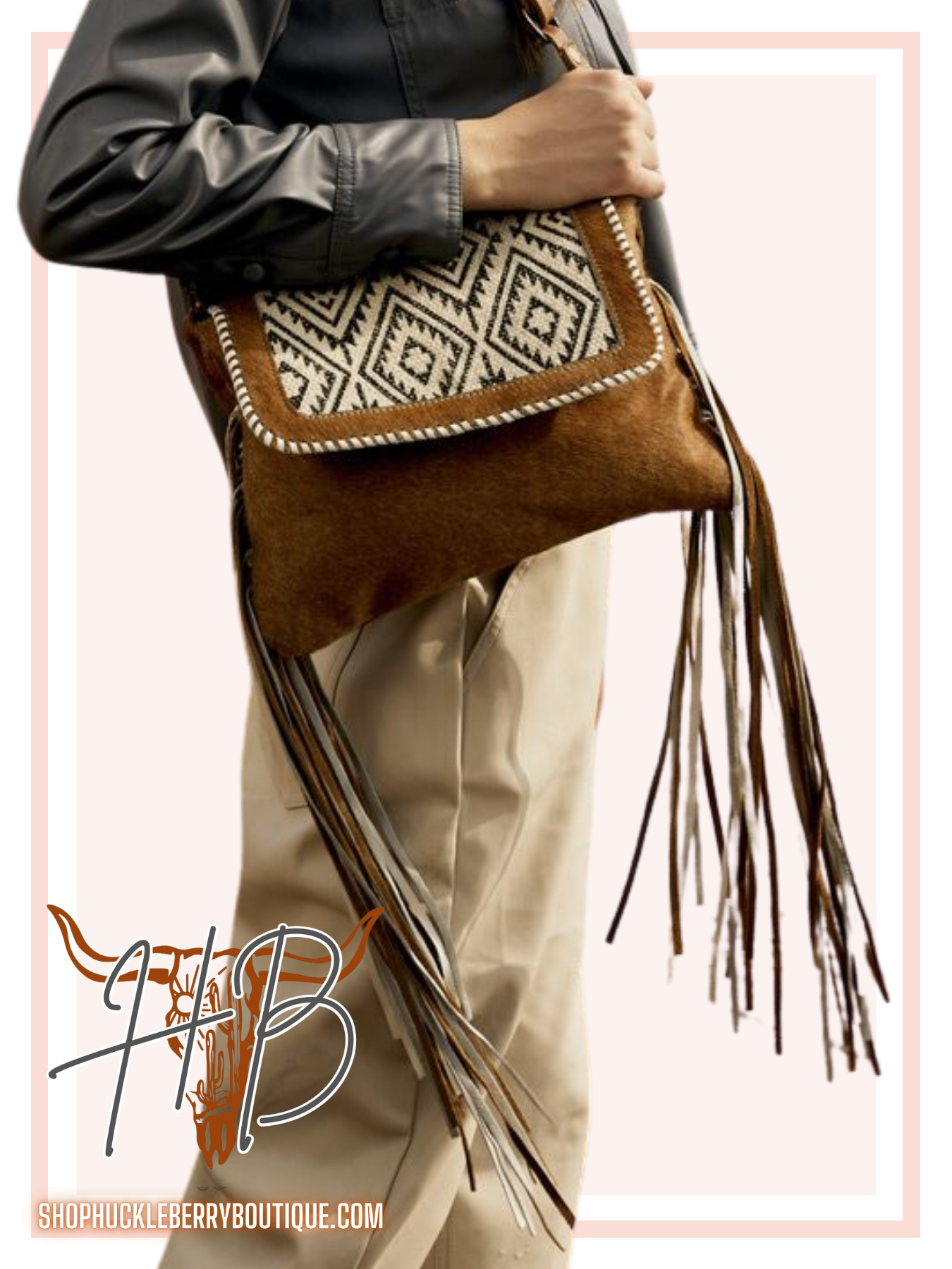 Aztec Fold-Over Crossbody